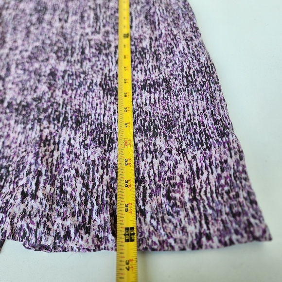 Banana Republic Pink Purple Abstract Print Silk Cap Sleeve Sheath Dress Size 4 - Picture 8 of 16